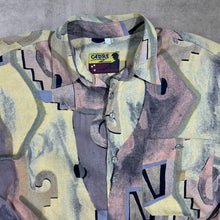 Load image into Gallery viewer, Vintage 90&#39;s Cadre Crazy Abstract Festival Patterned Long Sleeve Shirt
