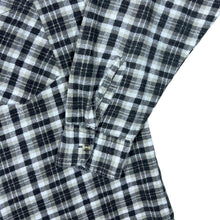 Load image into Gallery viewer, Vintage Identic Grey White Black Plaid Check Long Sleeve Cotton Flannel Shirt
