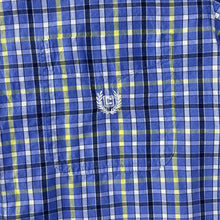 Load image into Gallery viewer, Early 00&#39;s CHAPS Classic Plaid Check Embroidered Mini Logo Short Sleeve Button-Up Shirt
