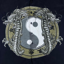 Load image into Gallery viewer, Vintage DNON JEANS Gothic Biker Y2K Dragon Yin Yang Open Collar Polyester Shirt
