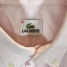 Load image into Gallery viewer, Vintage LACOSTE Classic Embroidered Mini Logo Baby Pink Short Sleeve Button-Up Shirt
