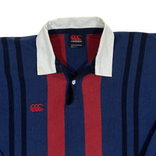 Load image into Gallery viewer, Vintage Canterbury Made In Australia Colour Block Striped Long Sleeve Rugby Polo Shirt
