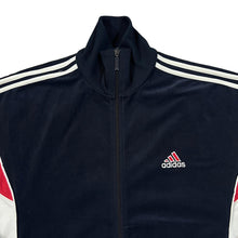 Load image into Gallery viewer, Early 00&#39;s ADIDAS Three Stripe Embroidered Mini Logo Velour Tracksuit Jacket
