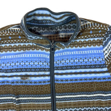 Load image into Gallery viewer, Fairisle Crazy Abstract Patterned Zip Fleece Sweatshirt
