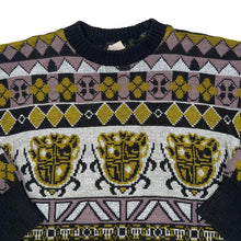 Load image into Gallery viewer, Vintage 90’s ENCO Coat Of Arms Patterned Knit Crewneck Sweater Jumper
