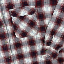 Load image into Gallery viewer, Vintage Red White Black Blue Plaid Check Long Sleeve Cotton Flannel Shirt
