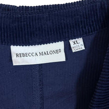 Load image into Gallery viewer, Vintage REBECCA MALONE Classic Navy Blue Corduroy Cord Button Waistcoat
