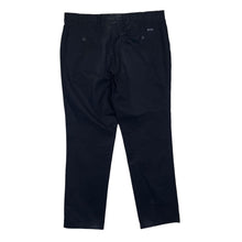 Load image into Gallery viewer, AQUASCUTUM LONDON Classic Black Made In Italy Cotton Straight Leg Trousers
