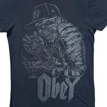Load image into Gallery viewer, OBEY Gothic Skater Mummy Zombie Cartoon Logo Graphic T-Shirt
