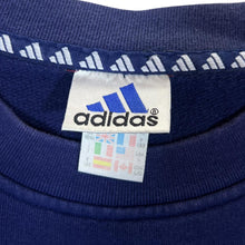 Load image into Gallery viewer, Vintage 90&#39;s ADIDAS Embroidered Mini Logo Navy Blue Crewneck Sweatshirt
