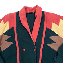 Load image into Gallery viewer, Vintage 90&#39;s OH NICE Colour Block Button Shawl Neck Sweatshirt
