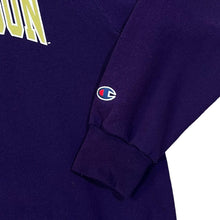 Load image into Gallery viewer, Champion JAMES MADISON College Logo Spellout Graphic Crewneck Sweatshirt
