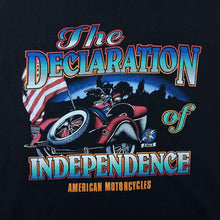 Load image into Gallery viewer, Vintage 90's The Declaration Of Independence "American Motorcycles" Biker Black T-Shirt
