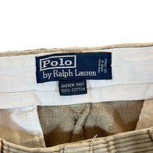 Load image into Gallery viewer, Vintage POLO RALPH LAUREN &quot;Andrew Pant&quot; Beige Corduroy Cord Straight Leg Trousers
