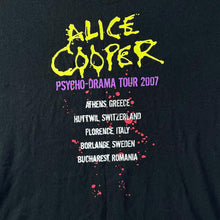 Load image into Gallery viewer, ALICE COOPER &quot;Psycho-Drama Tour 2007&quot; Glam Shock Hard Rock Music Band Tour T-Shirt
