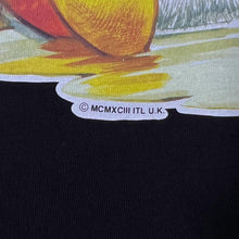 Load image into Gallery viewer, Botsaur (1993) Baby Dinosaur Nappy Diaper Spellout Graphic Black T-Shirt
