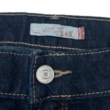Load image into Gallery viewer, LEVI’S 545 Low Rise Slim Fit Boot Cut Stretch Dark Blue Denim Jeans

