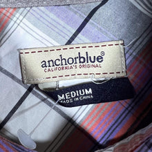 Load image into Gallery viewer, Anchor Blue Cowboy Western Plaid Check Popper Long Sleeve Shirt
