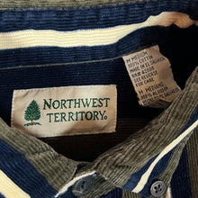 Load image into Gallery viewer, Vintage NORTHWEST TERRITORY Multi Striped Corduroy Cord Long Sleeve Button-Up Shirt
