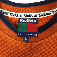 Load image into Gallery viewer, Vintage KICKERS Classic Embroidered Mini Logo Orange Crewneck Sweatshirt
