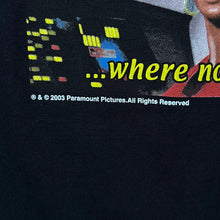 Load image into Gallery viewer, Vintage Star Trek (2003) “To Boldy Go” Sci-Fi TV Show Graphic Black T-Shirt
