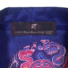 Load image into Gallery viewer, Early 00&#39;s Dian Dian Tong Traditional Dragon Gothic Patterned Blue Short Sleeve Shirt
