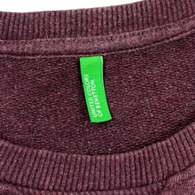 Load image into Gallery viewer, UNITED COLORS OF BENETTON Classic Embroidered Mini Logo Burgundy Crewneck Sweatshirt
