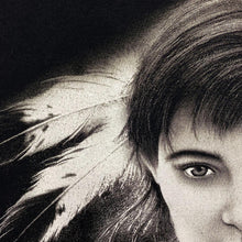 Load image into Gallery viewer, Early 00’s Rock Eagle Native American Wolf Animal Graphic Black T-Shirt
