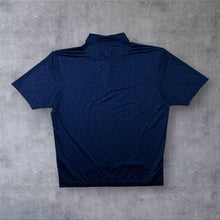 Load image into Gallery viewer, FootJoy "London Golf Club" Patterned Navy Blue Short Sleeve Polo Shirt
