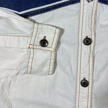 Load image into Gallery viewer, Vintage Casual Wear Aztec Patterned Cowboy Western Cream Cotton Long Sleeve Shirt
