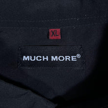 Load image into Gallery viewer, Vintage Much More Gothic Tribal Y2K Embroidered Sleeve Motif Black Short Sleeve Shirt

