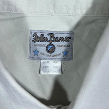 Load image into Gallery viewer, Vintage John Baner Cowboy Western Embroidered Cream Blue Cotton Long Sleeve Shirt

