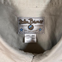 Load image into Gallery viewer, Vintage John Baner Cowboy Western Cream Blue Cotton Long Sleeve Shirt
