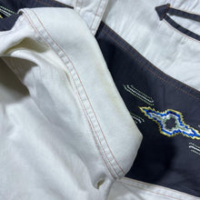 Load image into Gallery viewer, Vintage Atlas For Men Embroidered Aztec Panel White Cotton Long Sleeve Shirt

