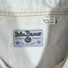 Load image into Gallery viewer, Vintage John Baner Cowboy Western Aztec Patterned Cream Blue Short Sleeve Shirt
