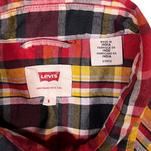 Load image into Gallery viewer, Levi&#39;s Multi Plaid Check Western Style Popper Button Cotton Long Sleeve Shirt
