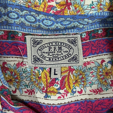 Load image into Gallery viewer, Vintage Principles Floral Abstract Crazy Patterned 100% Viscose Short Sleeve Shirt
