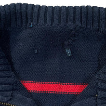 Load image into Gallery viewer, POLO RALPH LAUREN Embroidered Mini Logo Striped 1/4 Zip Pullover Knit Sweater Jumper
