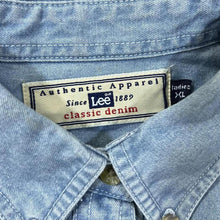 Load image into Gallery viewer, Vintage Lee  "Classic Denim" Blue Denim Long Sleeve Button-Up Cotton Shirt
