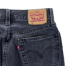 Load image into Gallery viewer, LEVI&#39;S 501 Classic Washed Black Denim Straight Leg Jeans
