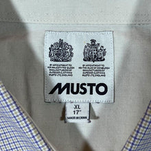 Load image into Gallery viewer, Musto Classic White Blue Green Check Long Sleeve Cotton Shirt
