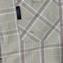 Load image into Gallery viewer, Columbia Sportswear Beige Grey Check Utility Hiking Short Sleeve Cotton Shirt

