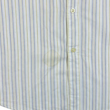 Load image into Gallery viewer, Vintage WRANGLER White Yellow Blue Multi Striped Short Sleeve Cotton Shirt
