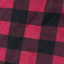 Load image into Gallery viewer, Vintage Quarter Deck Grunge Emo Red Black Plaid Check Long Sleeve Cotton Flannel Shirt
