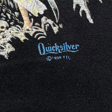 Load image into Gallery viewer, Vintage Screen Stars (1999) QUICKSILVER Gothic Fantasy Dragon Graphic Black Short Sleeve T-Shirt
