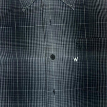 Load image into Gallery viewer, Vintage WRANGLER Grey Black Plaid Check Long Sleeve Cotton Shirt

