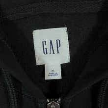 Load image into Gallery viewer, GAP Classic Embroidered Big Logo Spellout Black Zip Hoodie
