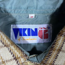 Load image into Gallery viewer, Vintage Viking Beige Brown Plaid Check Long Sleeve Acrylic Cotton Flannel Shirt
