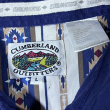Load image into Gallery viewer, Vintage Cumberland Outfitters Cowboy Western Aztec Patterned Pearl Snap Popper Shirt
