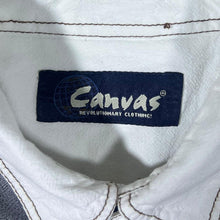 Load image into Gallery viewer, Vintage Canvas Cowboy Western Embroidered White Grey Cotton Long Sleeve Shirt
